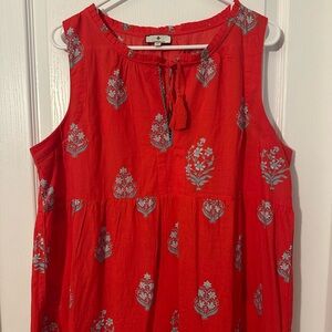 Tuckernuck Coral & Teal Floral Maxi Dress